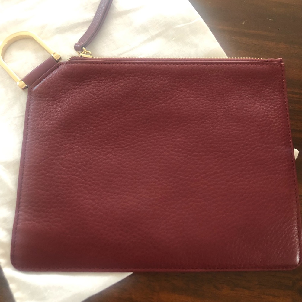 Burgundy clutch